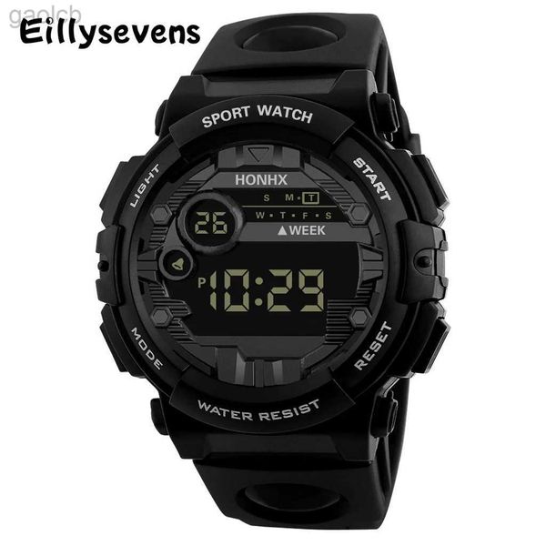Relojes de pulsera Cool Luminous Men Sport Watch Correa de silicona de gama alta Reloj de pulsera militar Calendario LED Reloj digital Reloj de Hombre 24319