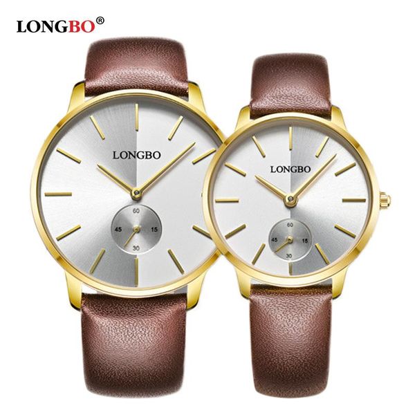 Montres-bracelets Couple montres montre-bracelet à Quartz mode montre d'affaires pour hommes femmes bracelet en cuir paire Relogio Masculino