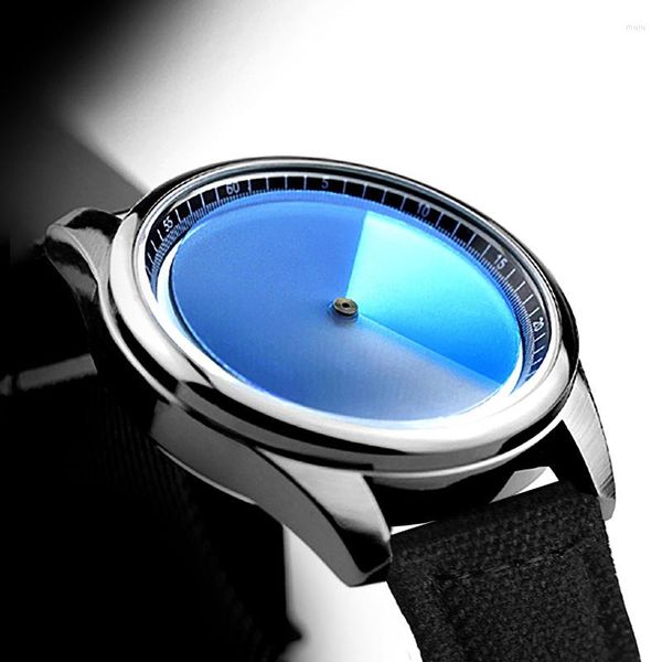 Montres-bracelets Cadeau Créatif Enmex Design Original Dégradé Bleu Toile Atmosphère Colorée Étudiant Examen Montre