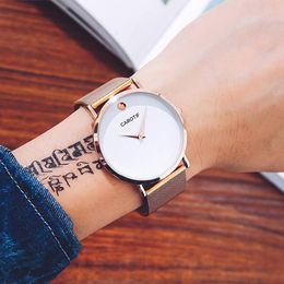 Polshorloges Creative Simple Quartz Kijk dames stalen gaasjurk horloges meisjes dames armbandklok relogios femininowristwatches