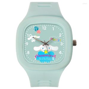 Montres-bracelets Creative Square Watch personnalisé et mode étudiant couple fille cadeau mignon petit éléphant cadran montre-bracelet goutte