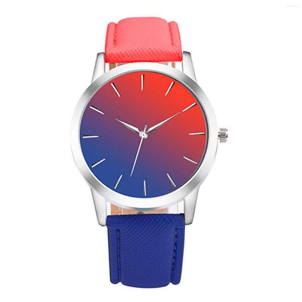 Relojes de pulsera Creative Stripe Ladies Reloj de cuarzo Simple de dos colores Casual Moda de mujer Temperamento versátil Reloj Para Mujer