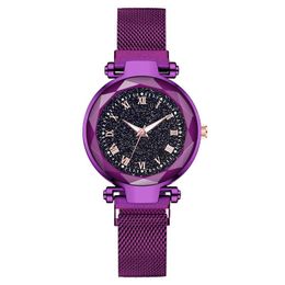 Montres-bracelets transfrontaliers romains cadran étoile montre pour femme ferromagnétique Milan aimant paresseux quartz