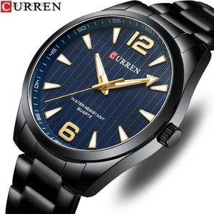 Montres-bracelets CURREN NOUVEAU Simple Mode es pour Hommes Quartz Lumineux Mains Poignets D'affaires En Acier Inoxydable Bande Horloge Mâle L240402