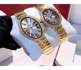 Montre-bracelets Fashion Custom Baignoire Femmes Men Couple Couple Corloge en acier inoxydable Baignoire de luxe Brand de luxe CZ CHORD CORCE OVAL 22101542117