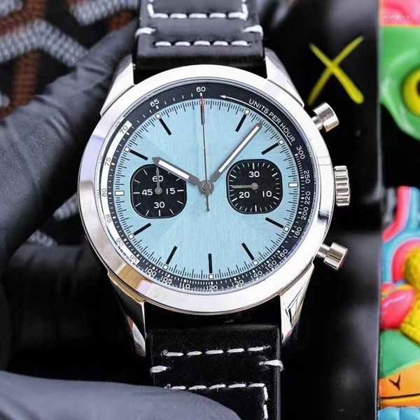 Relojes de pulsera Movimiento de cuarzo de lujo para hombres personalizados 43 mm Dial Acero inoxidable 904L Reloj de correa de alta calidad