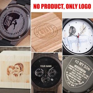 Horloges Aanpassen Service Graveren Vergoeding Voor Hout Bamboe Horloges Logo Gegraveerd Gesneden Laser Op Papier Houten Geschenkdozen (Alleen Kosten)