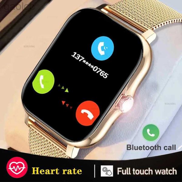 Montres-bracelets Personnalisez le cadran de la montre montre intelligente femmes Bluetooth appel 2024 nouvelle montre intelligente hommes pour Huawei Android IOS téléphone montres 24319