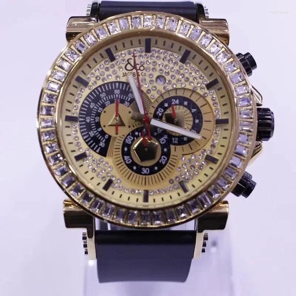 Relojes de pulsera Checo Leopard Burst Moda europea y americana Tendencia Cinta de cuarzo Placa grande Reloj Rinestone para hombre