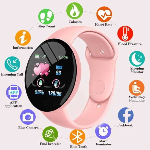 Montre-bracelets d18pro smart watch mene femme bluetooth fitness bracelet sport rate rate tension hyper smartwatch pour xiaomi reloj hombre 240423