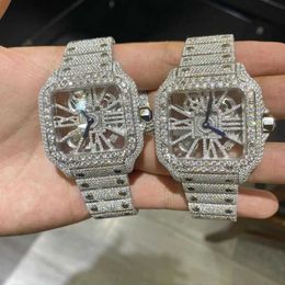 Relojes de pulsera D31 Reloj de lujo para hombre 4130 Reloj con movimiento para hombre 3255 Montre de luxe Mosang Stone Iced VVS1 GIA Reloj Diamond Watchs206z