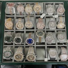 Horloges D31 Luxe herenhorloge 4130 uurwerk horloge voor heren 3255 montre de luxe Mosang steen ijs VVS1 GIA horloge Diamond watchs272b