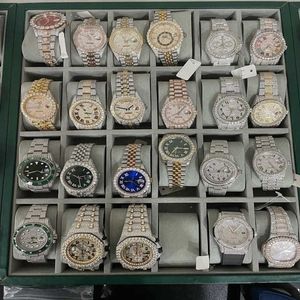 Horloges D31 Luxe herenhorloge 4130 uurwerkhorloge voor heren 3255 montre de luxe Mosang steen ijs VVS1 GIA horloge Diamond watchs3152