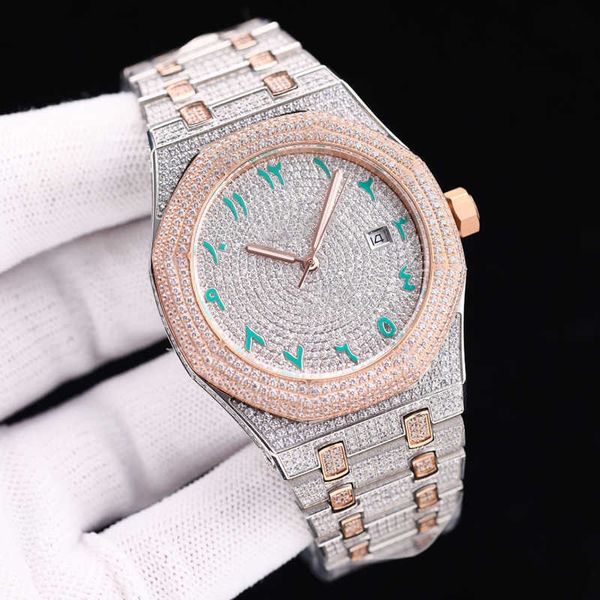 Montres-bracelets Diamond Mens Automatique Montre Mécanique 41MM Hommes Classique Vie Étanche Saphir Stainls Montre-Bracelet En Acier Montre De Luxeb4lh