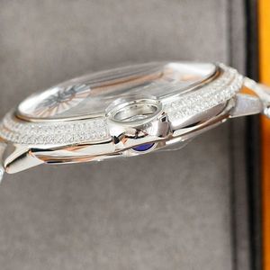Polshorloges diamant seri heren horloge automatisch mechanisch saffier horloge 42 mm ladiy polshorloge high-end vlek stalen riem montre de luxe