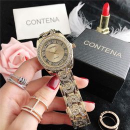 Relojes de pulsera Diamante Relojes de mujer Reloj de oro Señoras Pulsera Marca de lujo Pulsera de mujer Mujer Relogio Feminino 230214