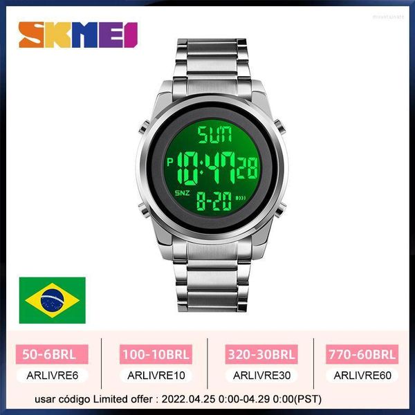 Relojes de pulsera Digital 2 veces para Hombre Relojes de moda LED para Hombre Reloj de pulsera Chrono cuenta atrás alarma hora para Reloj Hombre 1611 relojes de pulsera Moun22