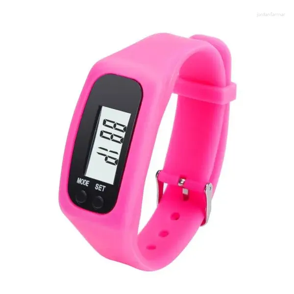 Mujeres de pulsera Digital LCD PEDOMETER RUN Paso a pie Banda de brazalete para hombres para hombres