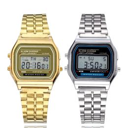 Horloges Digitale horloges voor heren Sport Waterdicht Armband Klok Goud Elektronisch LED-horloge Dames Casucal montre homme relogio 231216