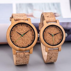 Polshorloges dodo herten bamboe horloges heren paar vrouwen zacht lederen wijzerplaat simpele kwarts man polshorloge dames in cadeaubon dropship