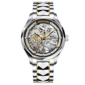 Montres-bracelets DOIT Hommes Casual Business Top Luxe Automatique Mécanique Montre-Bracelet Étanche Lumineux Squelette Tungstène Acier Horloge 231110