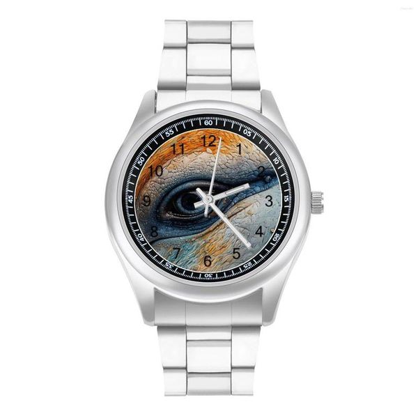 Relojes de pulsera Dolphin Reloj de cuarzo Animal Eyes Travel Silent Wrist Steel Po High Class Man Reloj de pulsera
