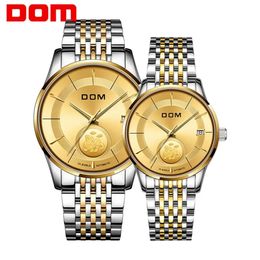 Montres-bracelets DOM Design Marque De Luxe Style culturel chinois Couple-brave troupes Montres Automatique En Acier Inoxydable Mécanique MG-1312G-9M 231213