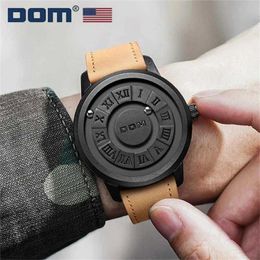 Montre-bracelettes Dom Trend Concept Nouvelle personnalité pour hommes créatifs Rolling Pointer Magnétique étanche M-1345 Q240426