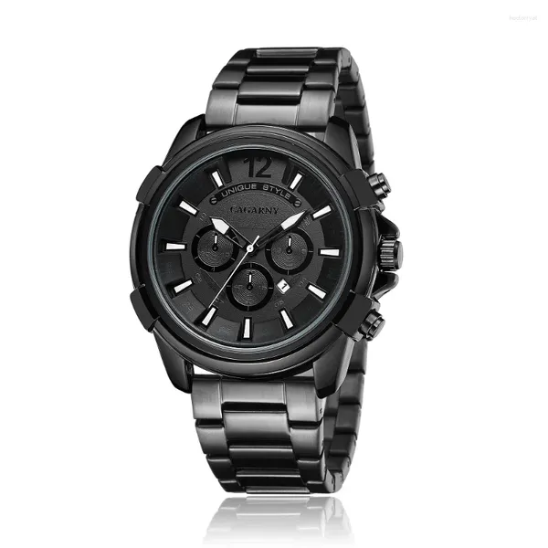 Muñecos de pulsera Drop Cool Cool Big Case Watch Men Cagarny Sport Reloj Switch Mens Watches Luxury Waterproof Steel Reloj Hombre