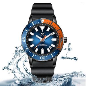 Relojes de pulsera Drop ONOLA Reloj de marca para hombres Clásico Negocios Luminoso Calendario Relojes Impermeable Automático Mecánico Montre Homme