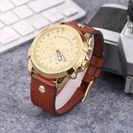 Muñecos de pulsera Drop Winst Watch Men Luxury Cagarny Men's Quartz Watches Man Correa de cuero Macho Implaz de agua Miltre Homme