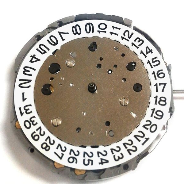 Relojes de pulsera Reemplazo de movimiento de fecha de reloj de cristal de cuarzo duradero para piezas de herramientas de reparación Miyota JS15