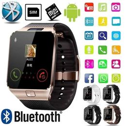 Montres-bracelets DZ09 montre intelligente professionnelle 2G SIM TF caméra étanche montre-bracelet GSM téléphone grande capacité SIM SMS pour Android pour téléphone 24319