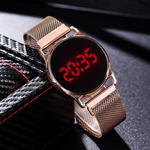 Polshorloges Elektronische horloges Star Watch voor vrouwen Rose Gold Mesh Magneet Starry Sky Quartz PolsWatch Gradient Ladies Pols Watcheswristwa