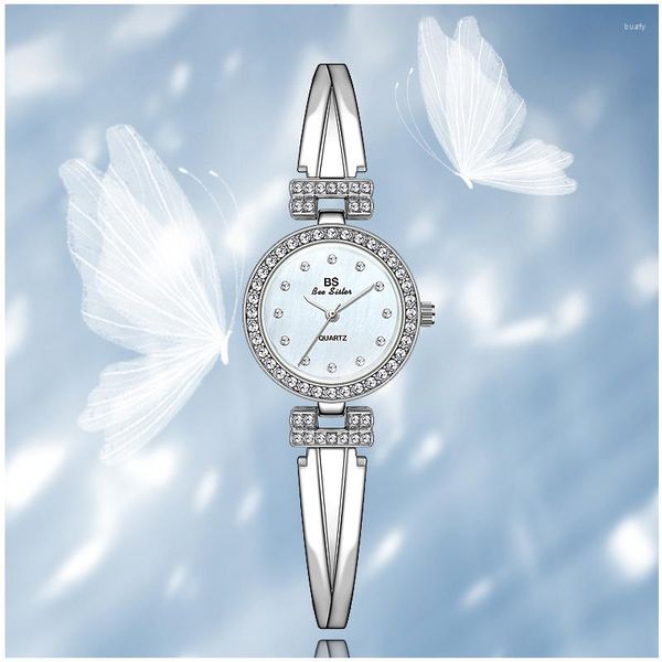 Montres-bracelets Élégant Petit Cadran Dames Montres De Luxe Style Coréen Minimalisme Casual Quartz Poignet Pour Les Femmes Étanche Diamant Horloges
