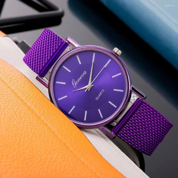 Relojes de pulsera, reloj elegante para mujer, vestido sencillo, reloj de pulsera de cuarzo, relojes femeninos, relojes de moda, reloj femenino