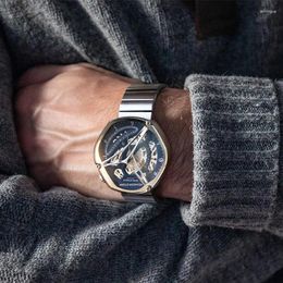 Montres-bracelets EOEO Montre pour hommes Mécanique de luxe Montres automatiques en acier inoxydable Montre-bracelet de mode étanche 2023 Relojes Hombre