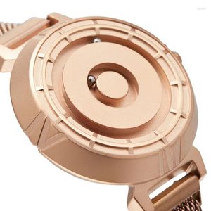 Montres-bracelets EUTOUR Original 2023 montre-bracelet pour femme de luxe magnétique sans verre roulement à billes montre à Quartz en acier inoxydable horloge Relojes