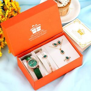 Polshorloges voortreffelijk horloges verjaardagscadeau voor vrouwen jubileumgeschenk aan vrouw kwarts kijk sieraden set met box cadee para mulheres