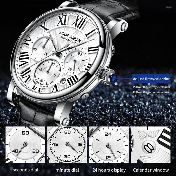 Relojes de pulsera Relojes para hombre famosos Reloj de lujo Top Masculino Marca Hombres Moda Vestido informal Reloj Reloj de cuarzo militar Saat