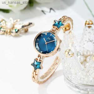 Montre-bracelets Blingling Crystal Star Bracelet Femme Lady Quartz Bracelet Wrist240409