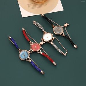 Polshorloges Fashion armband Kijk voor vrouwen niet-mechanische verstelbare pols ideaal Valentijnsdag Verjaardagsgeschenk H9
