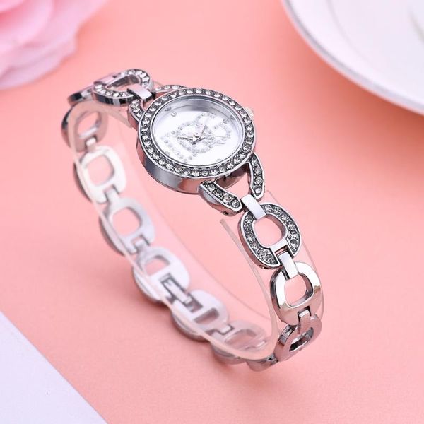 Montre-bracelettes bracelet de mode Regardez le quartz en diamant complet