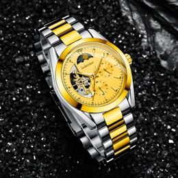 Montres-bracelets marque de mode montre pour hommes Zelonter luxe calendrier lumineux haute qualité bracelet en acier montres mécaniques bureau décontracté