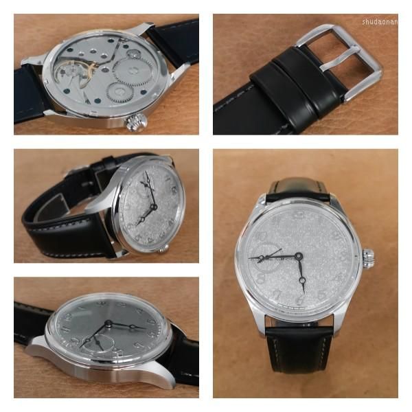 Relojes de pulsera Reloj de hombre de negocios de moda 3ATM Relojes mecánicos automáticos impermeables para hombres Reloj de pulsera transparente de cuero 42 mm