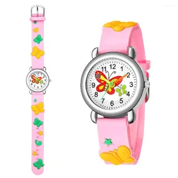 Montres-bracelets Montres de dessin animé de mode pour filles étudiants modèle mignon enfants enfants garçons montre quartz analogique poignet cadeau d'anniversaire