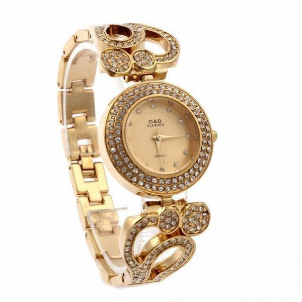 Relojes de pulsera Moda Casual Damas Reloj de pulsera de acero inoxidable Cuarzo Decorativo Movimiento japonés Diamante