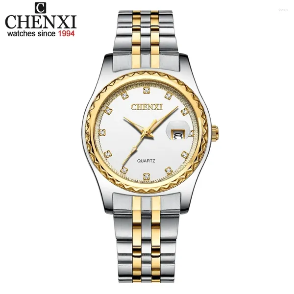 Wallwatches Fashion Chenxi Brand Men Women Women Watches Dial Dial Diale Luxury Parejas Cuarzo Reloj