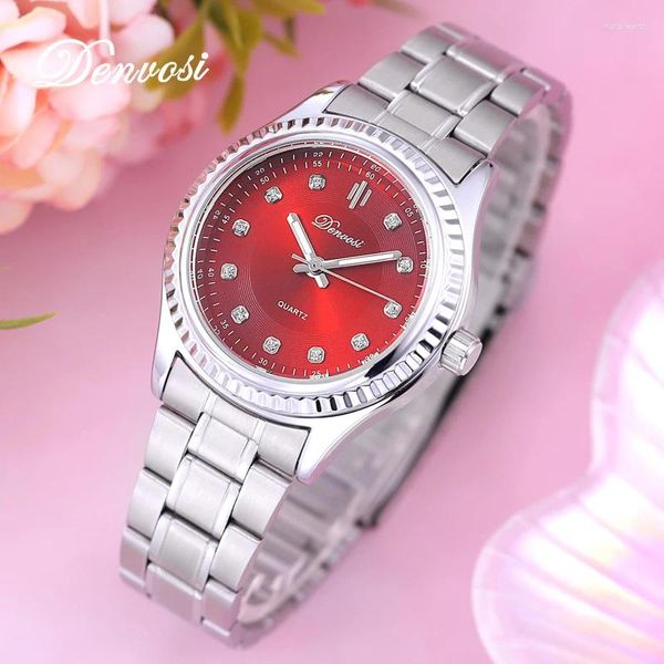 Relojes de pulsera Reloj de pareja de moda Regalo de diamantes de agua de alta calidad para hombres y mujeres