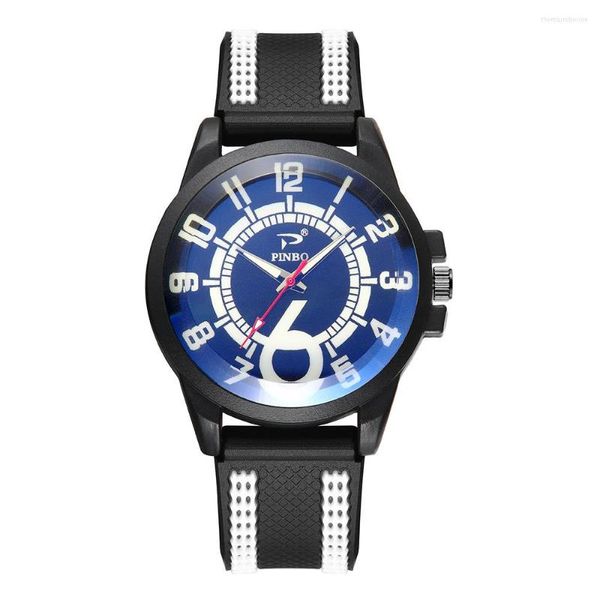 Montres-bracelets Mode Football Sport Hommes Montres Top Marque Bracelet En Silicone Quartz Montre-Bracelet De Luxe Mâle Horloge Relogio Masculino Reloj